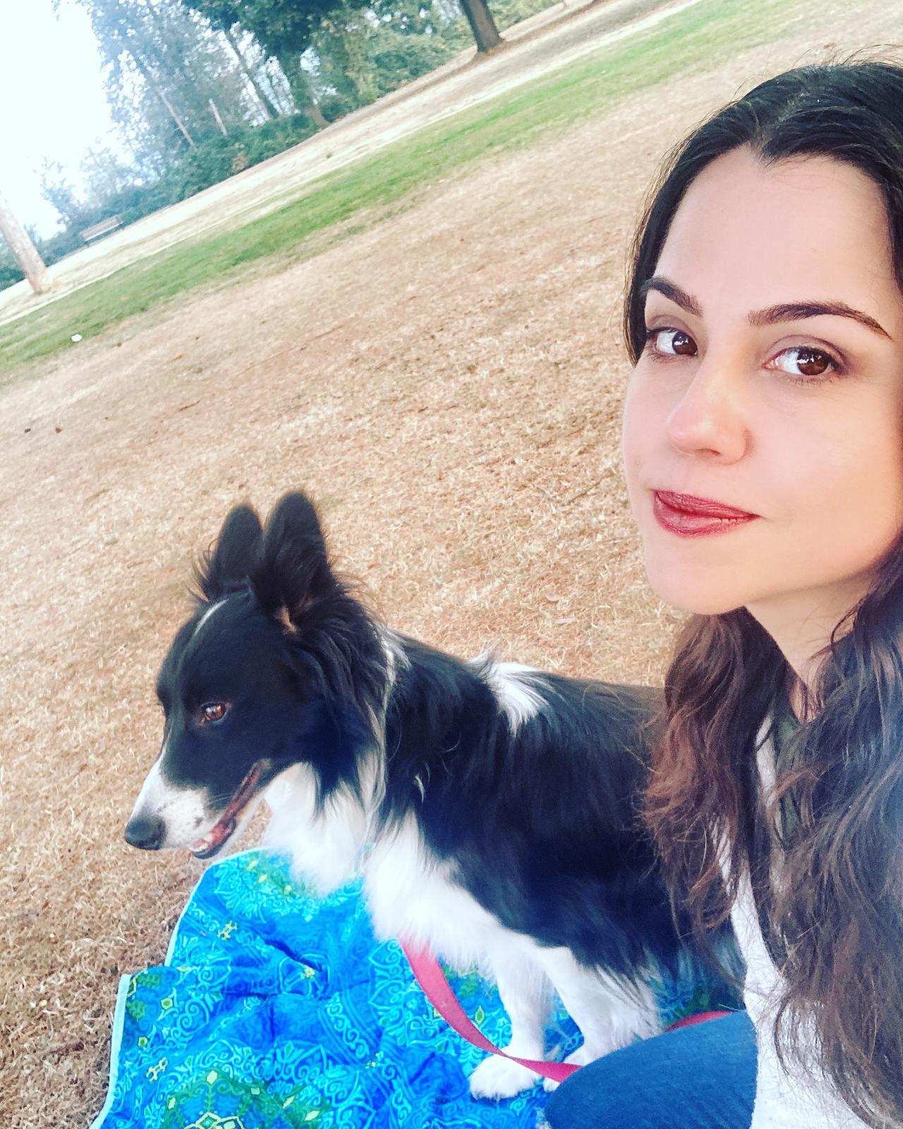 Julieta Rove con su perro